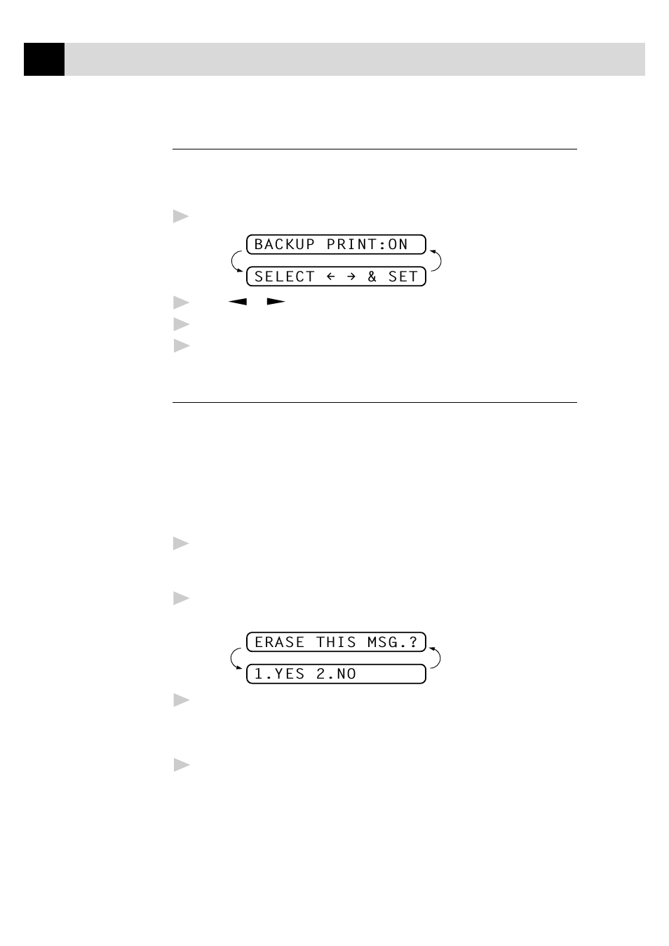 Backup printing option, Erasing messages | Brother FAX-940 E-mail User Manual | Page 104 / 150