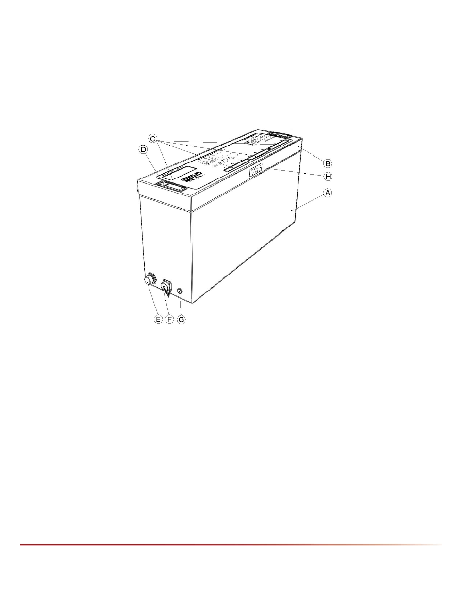 1 exterior – front view, Hysical, Escription | Exterior – front view, Igure, Ch0007, Ront, 1 physical description | Ultralife CH0007 User Manual | Page 8 / 25