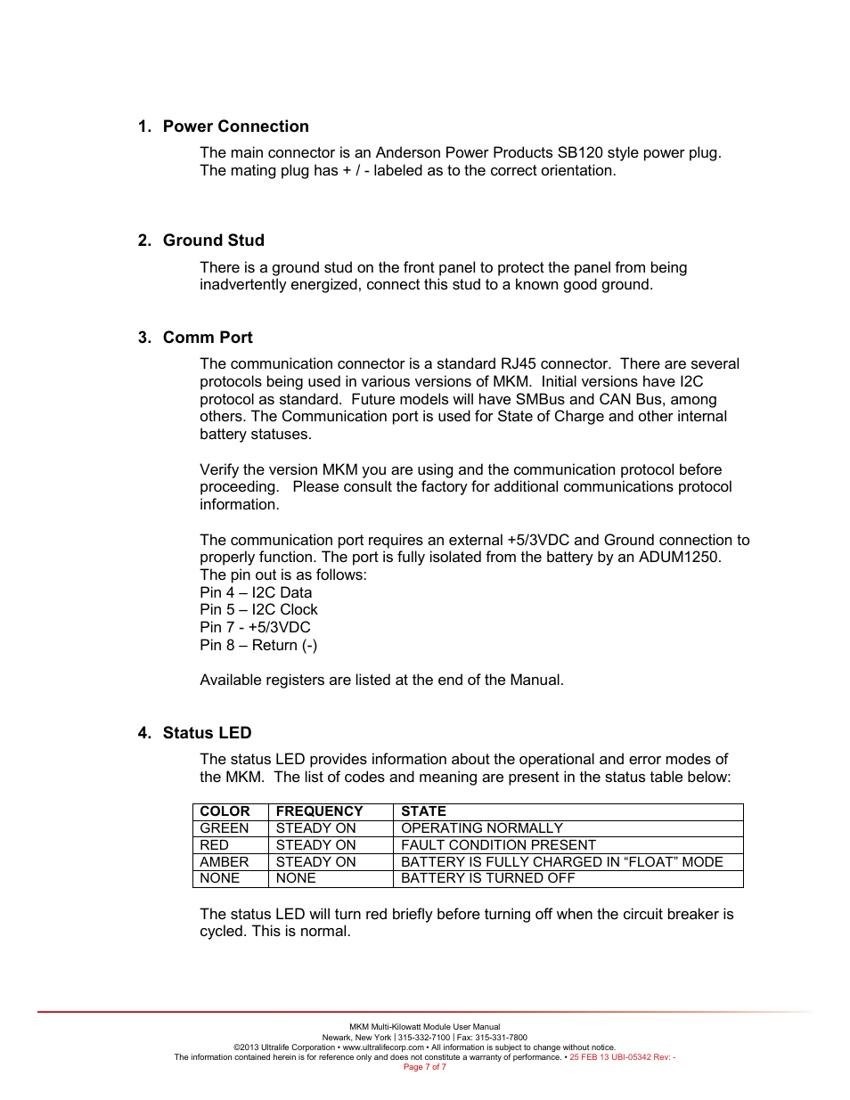 Ultralife URB0003 User Manual | Page 7 / 11