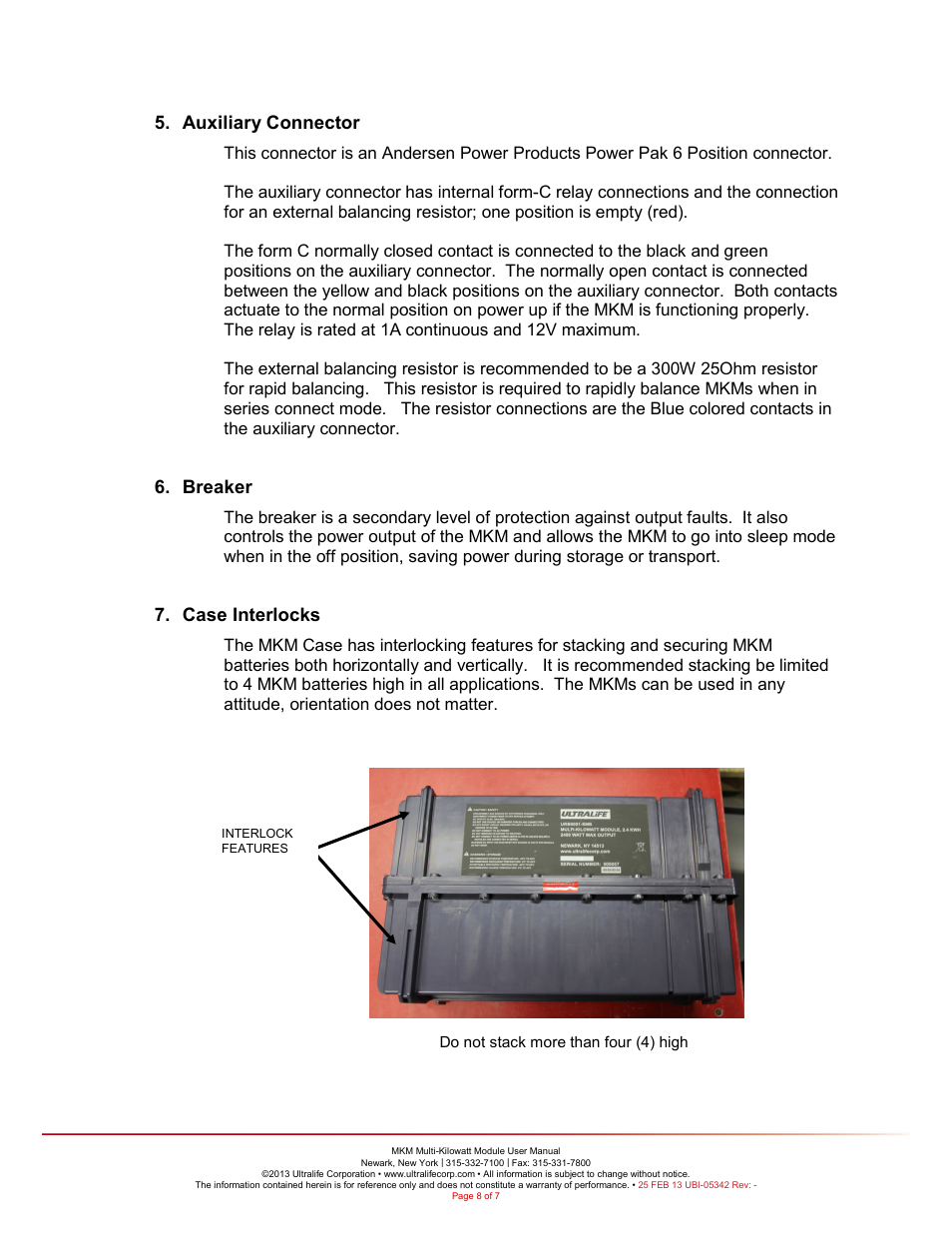 Ultralife URB0003 User Manual | Page 8 / 11