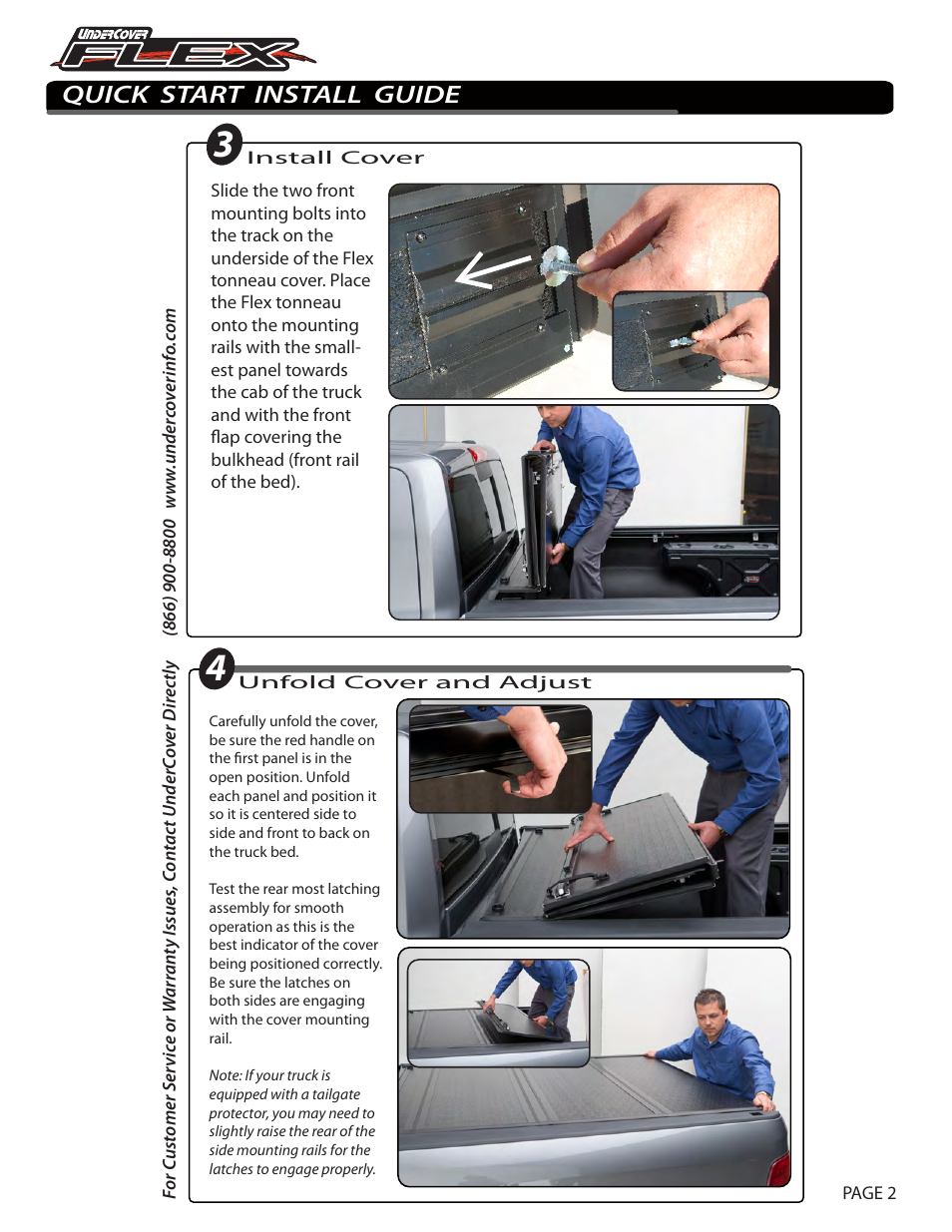Quick start install guide | Undercover Flex User Manual | Page 2 / 4