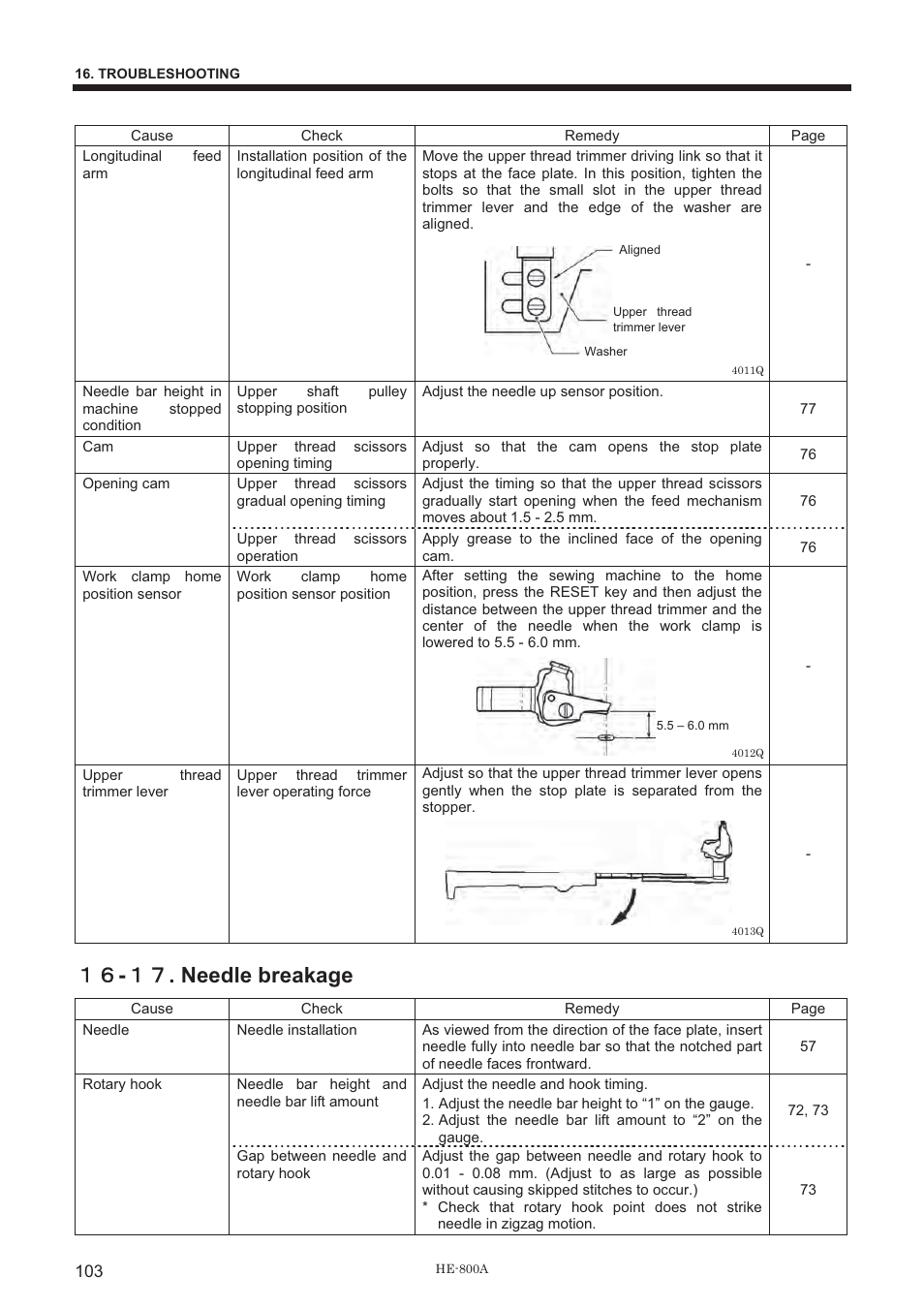 ውዒ - ውዓ . needle breakage | Brother HE-800A User Manual | Page 111 / 118