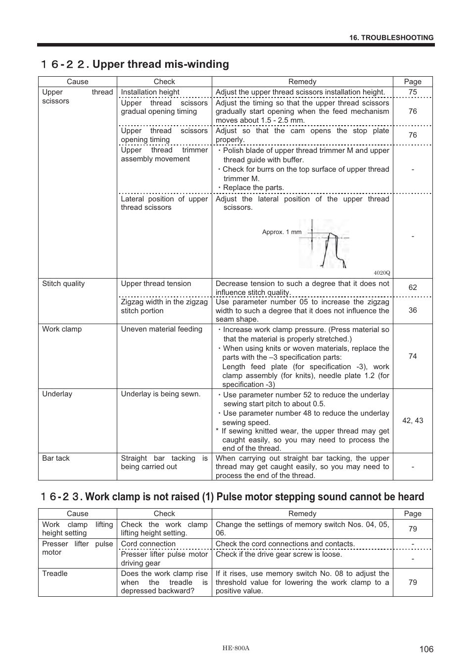 ውዒ - ዎዎ . upper thread mis-winding | Brother HE-800A User Manual | Page 114 / 118