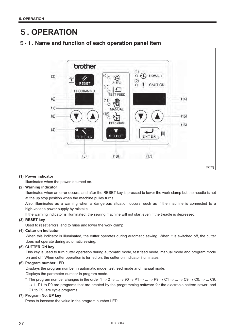 ዑ . operation | Brother HE-800A User Manual | Page 35 / 118