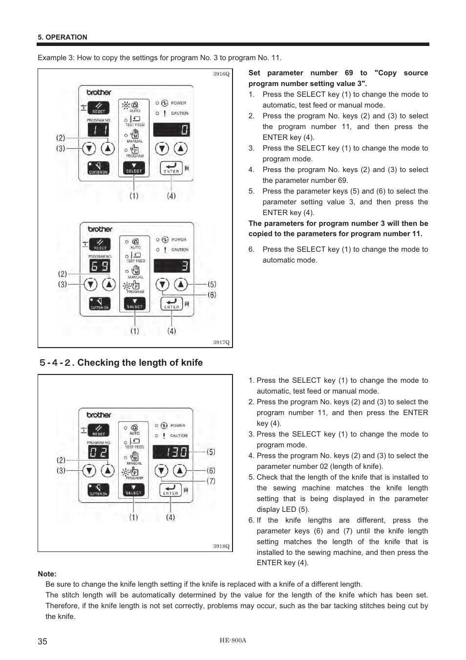 ዑ - ዐ - ዎ . checking the length of knife | Brother HE-800A User Manual | Page 43 / 118