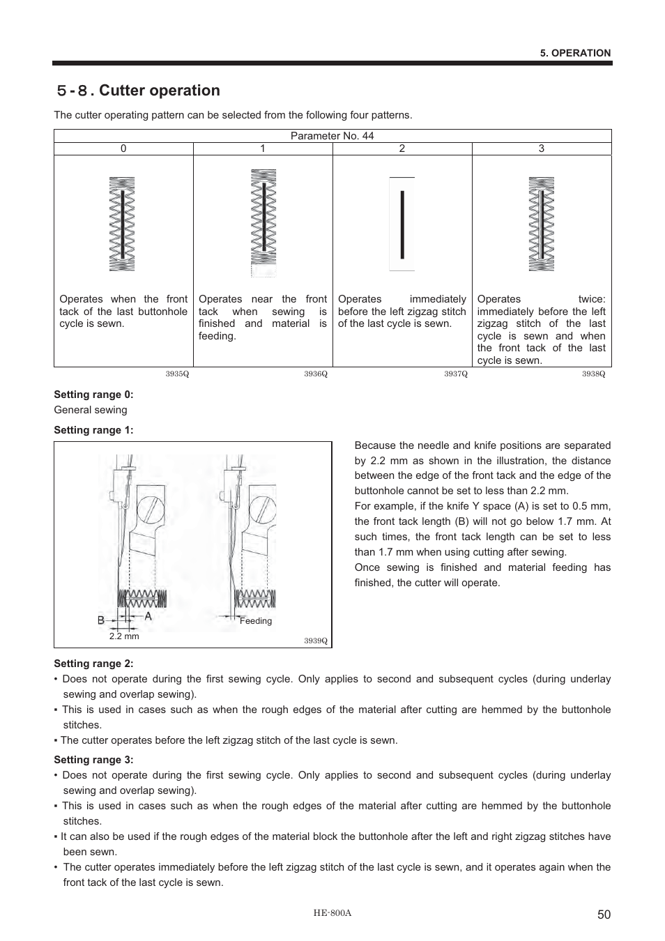 ዑ - ዔ . cutter operation | Brother HE-800A User Manual | Page 58 / 118