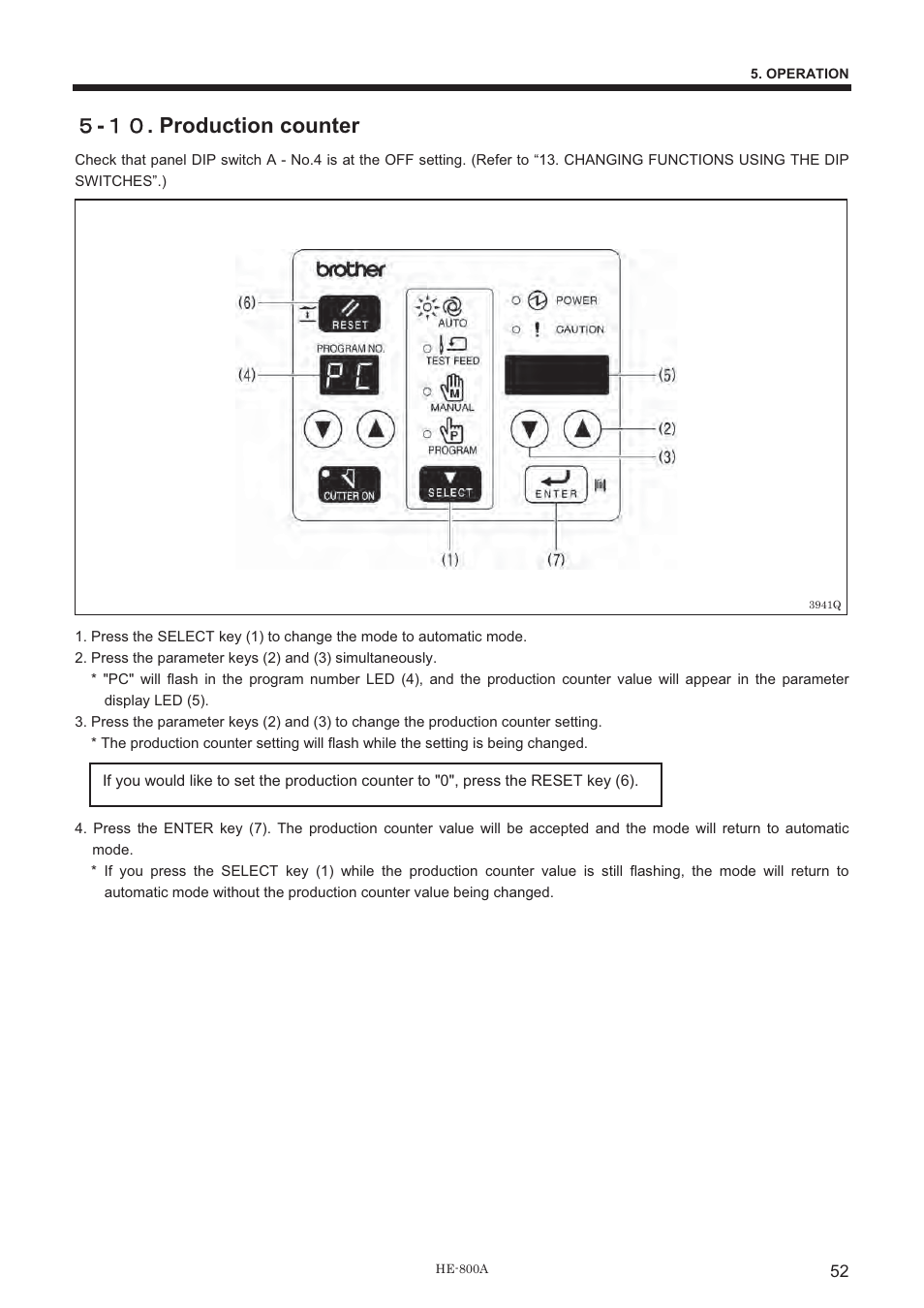 ዑ - ውዌ . production counter | Brother HE-800A User Manual | Page 60 / 118