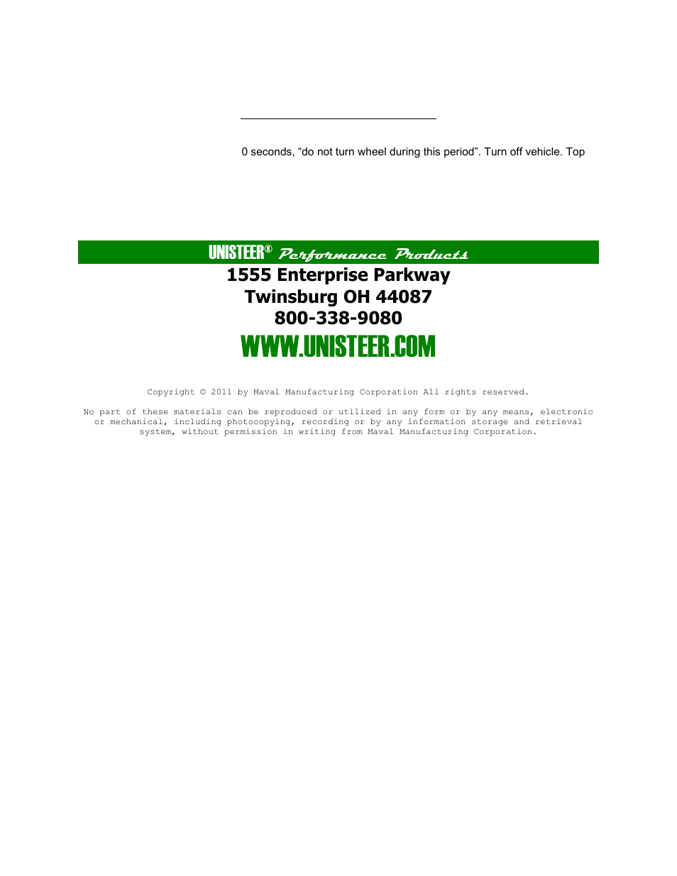 Unisteer, Performance products | Unisteer 8011540 Corvette Power Rack & Pinion Kit 1963-1982 User Manual | Page 4 / 4