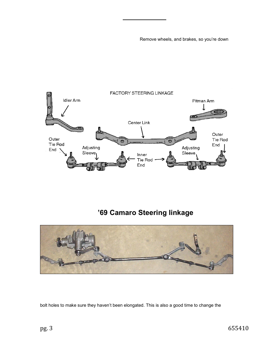 Disassembly | Unisteer 8010540-02 Camaro 1967-69/Nova 1968-74 Power Rack & Pinion User Manual | Page 3 / 7