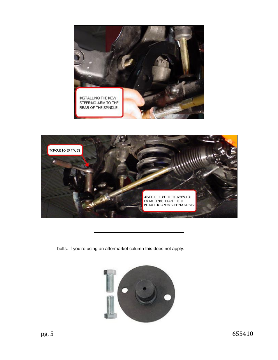 Steering shaft installation | Unisteer 8010540-02 Camaro 1967-69/Nova 1968-74 Power Rack & Pinion User Manual | Page 5 / 7