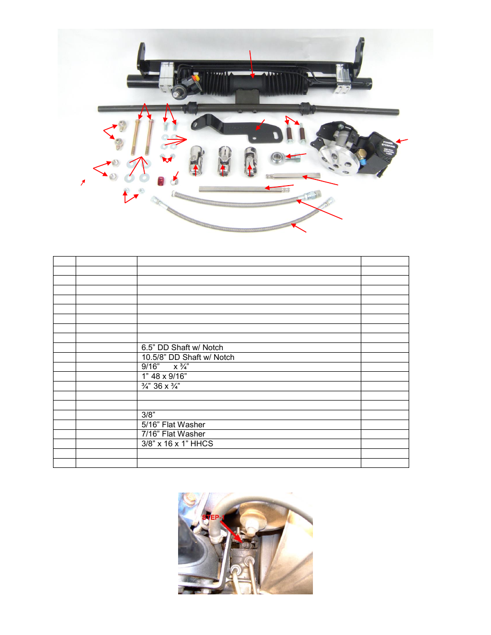 Unisteer 8011090-01 Camaro Power Rack & Pinion 1970-81 User Manual | Page 2 / 6