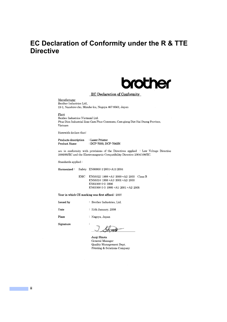 Brother DCP-7045N User Manual | Page 4 / 107