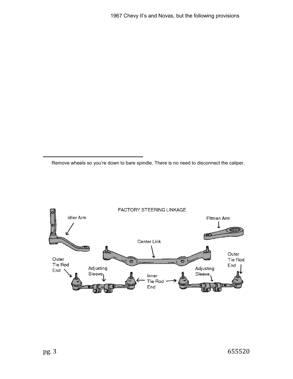 Disassembly | Unisteer 8010650-02 Chevy II/Nova Power Rack & Pinion Kit 1962-67 User Manual | Page 3 / 9