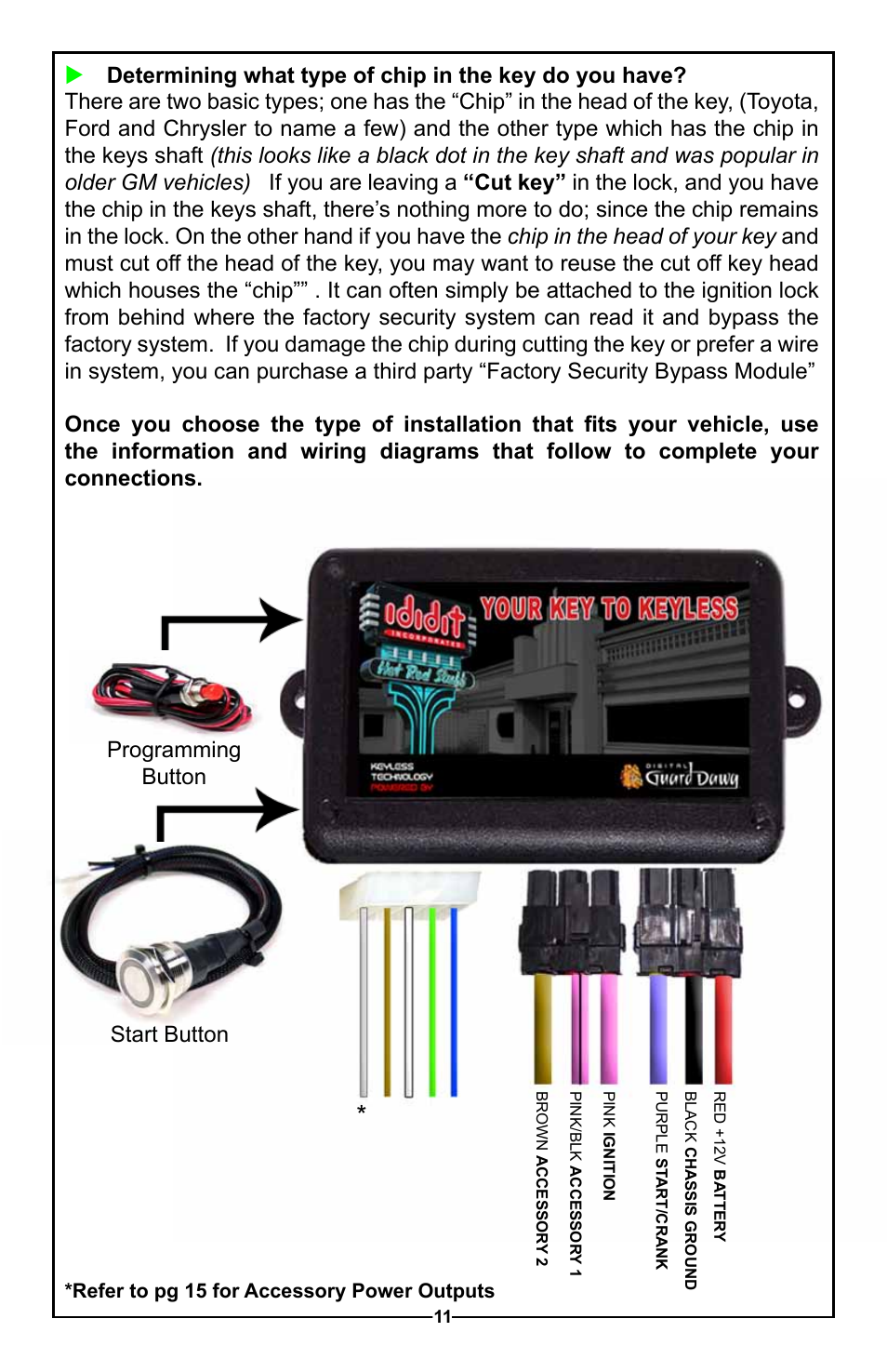 Programming button start button | Unisteer Ididit Keyless Ignition User Manual | Page 12 / 24