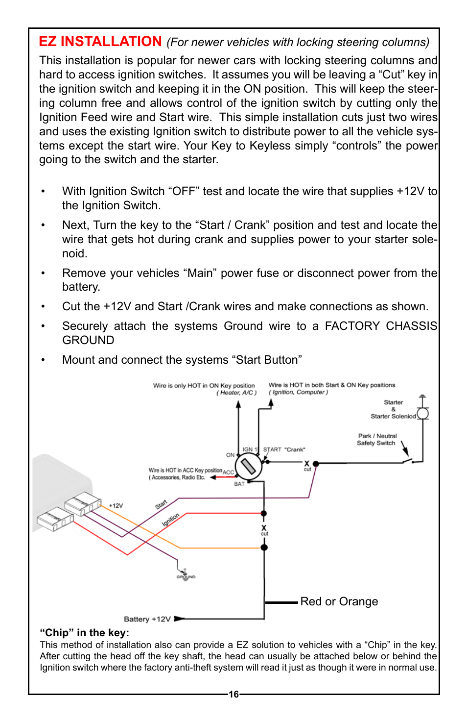 Ez installation | Unisteer Ididit Keyless Ignition User Manual | Page 17 / 24