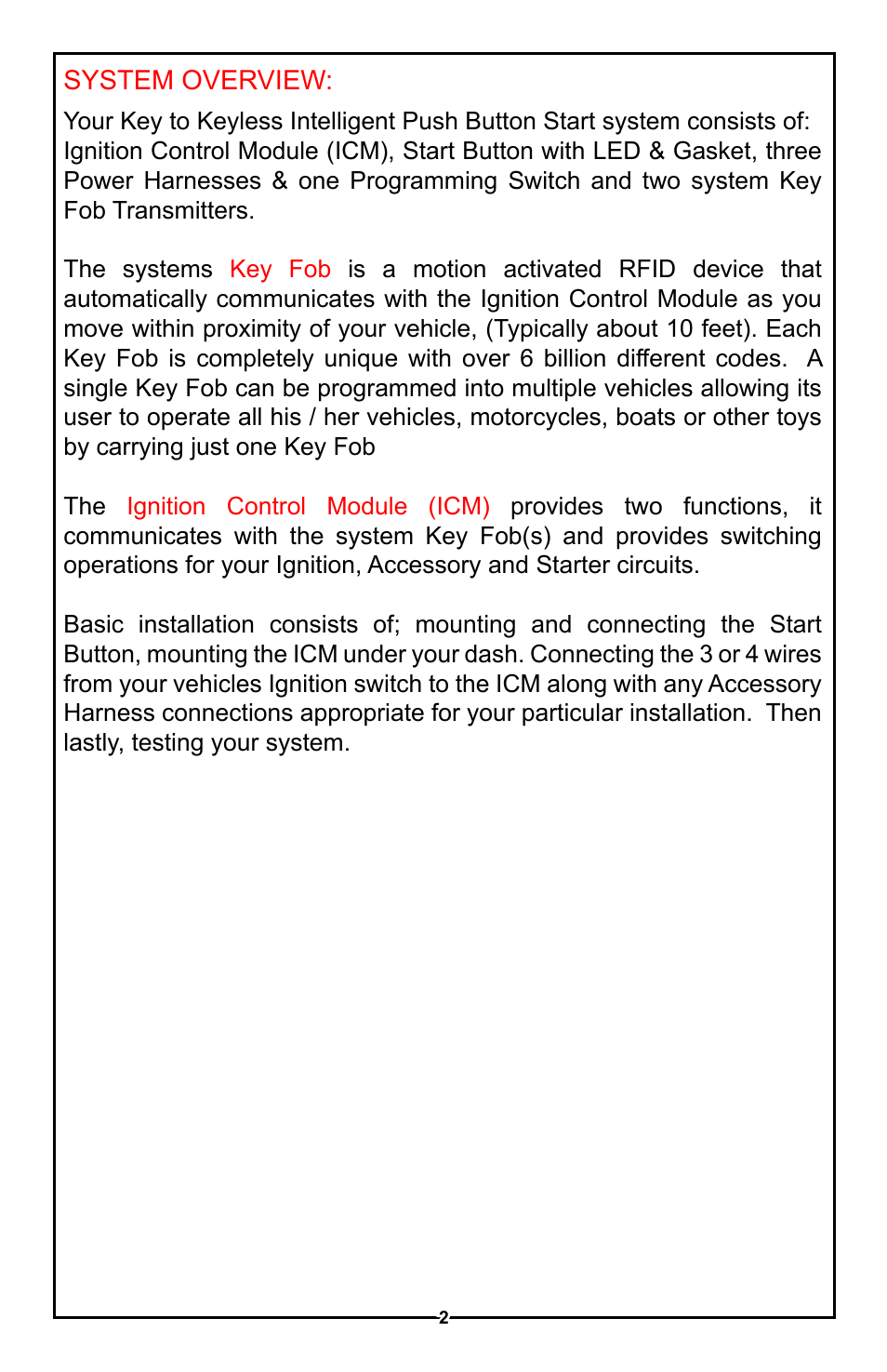 Unisteer Ididit Keyless Ignition User Manual | Page 3 / 24