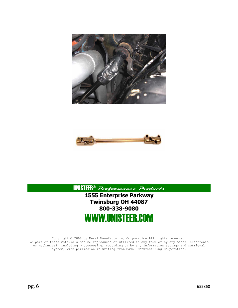 Unisteer, Performance products | Unisteer 8001640-01 Late 67-70 Manual Mustang & Cougar User Manual | Page 6 / 9