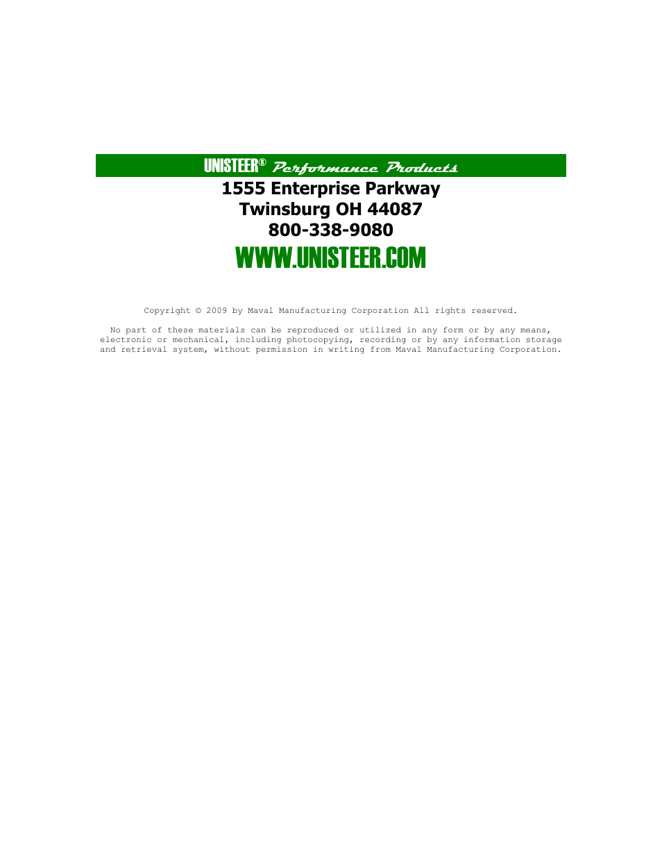 Unisteer, Performance products | Unisteer 8010920-01 Late 1967-70 Mustang Rack Kit User Manual | Page 11 / 15
