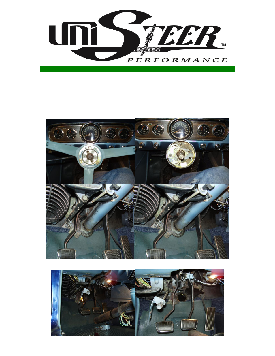 Warning: for early 1967 model year only | Unisteer 8010920-01 Late 1967-70 Mustang Rack Kit User Manual | Page 9 / 15