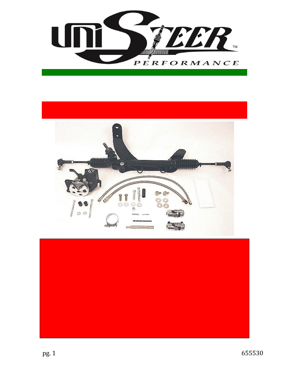 Unisteer 8010730-01 MOPAR B Body Kit User Manual | 7 pages