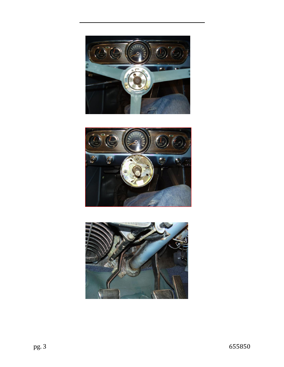 Unisteer 8001120-01 Mustang 1965-Early 1967 User Manual | Page 3 / 10