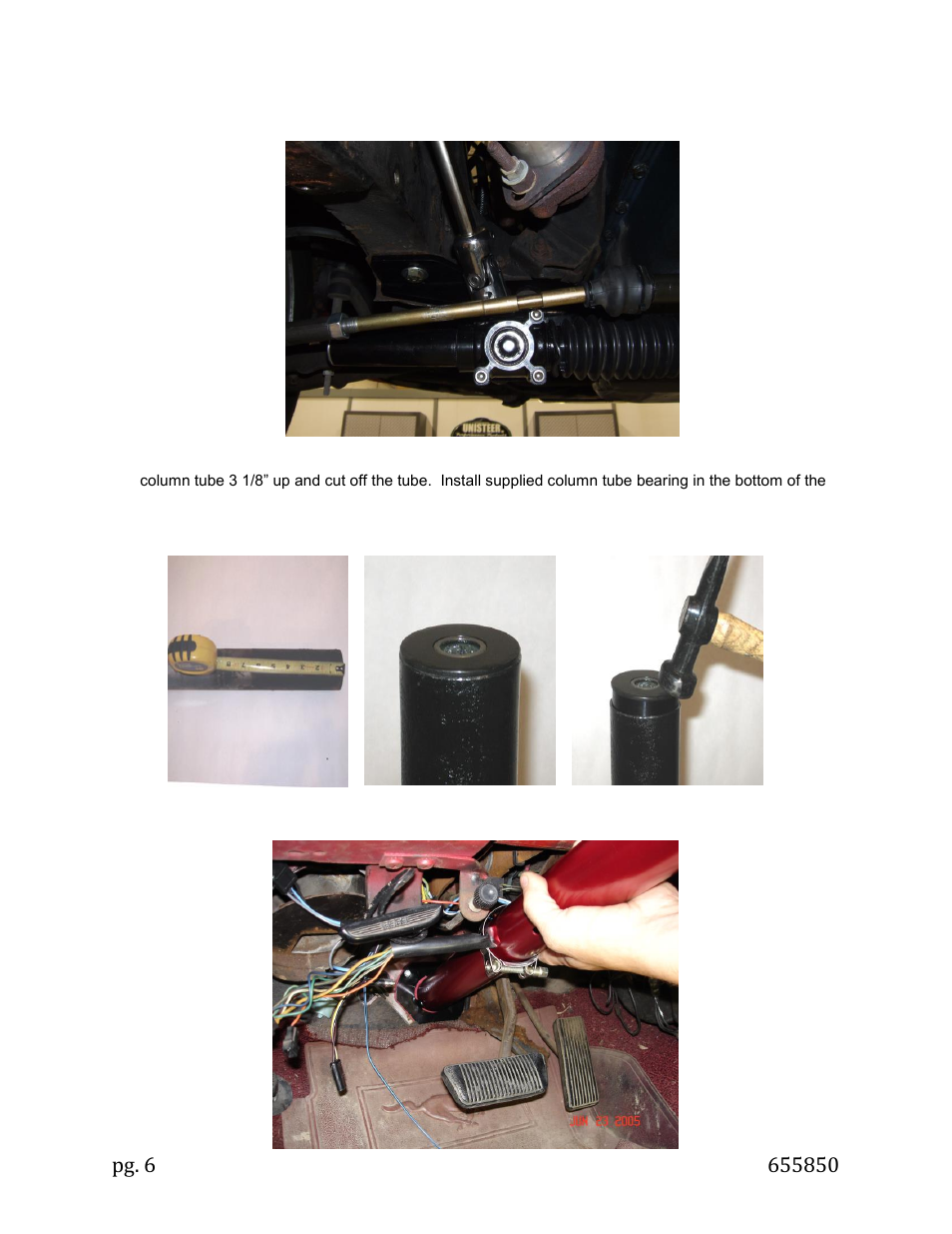 Unisteer 8001120-01 Mustang 1965-Early 1967 User Manual | Page 6 / 10