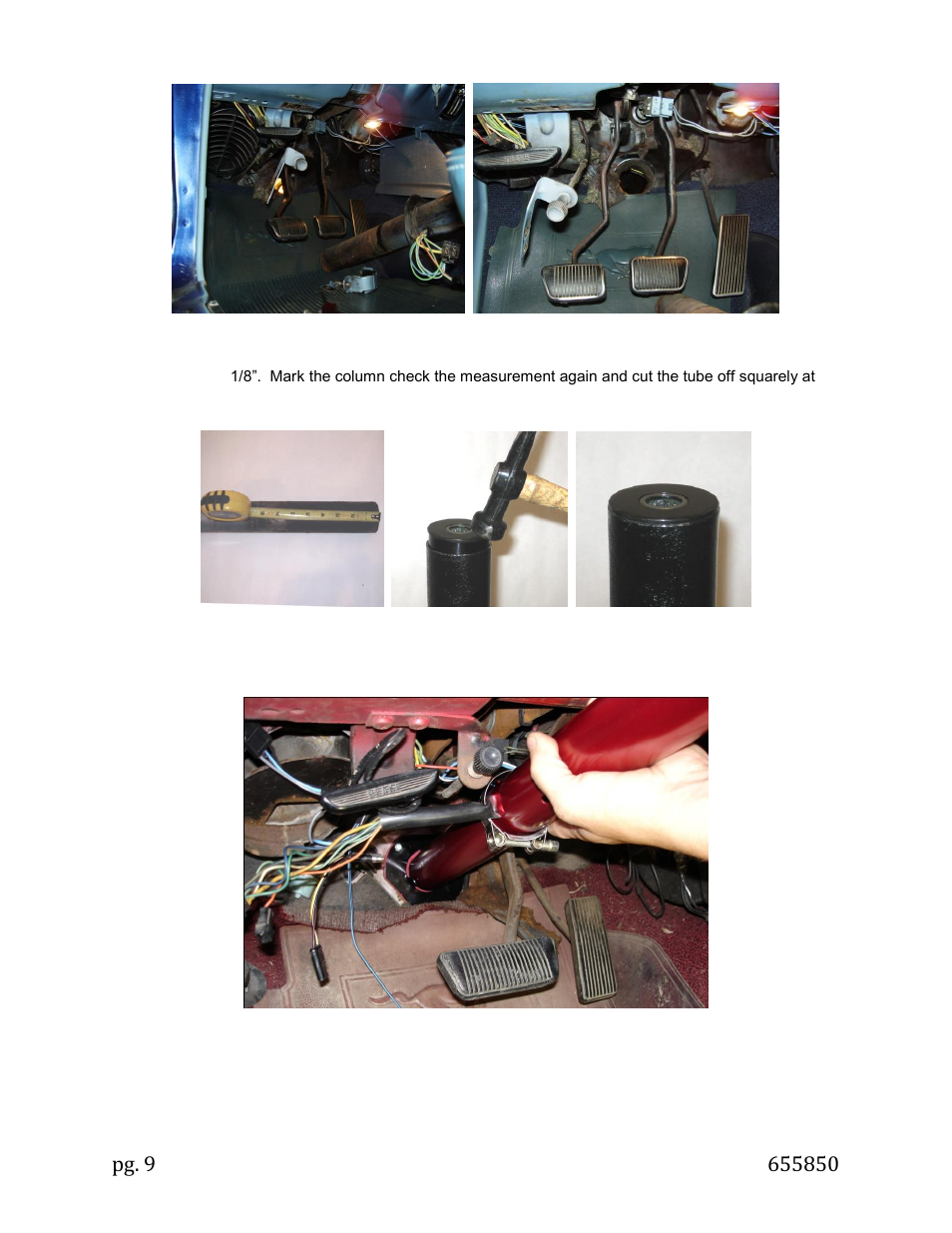 Unisteer 8001120-01 Mustang 1965-Early 1967 User Manual | Page 9 / 10