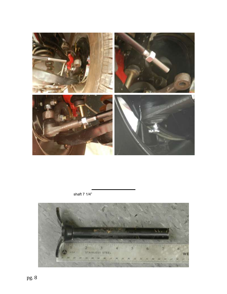 Pg. 8, Shaft installation | Unisteer 8012170-01 Pontiac Gto Power R&P Kit 1964-67 User Manual | Page 8 / 12