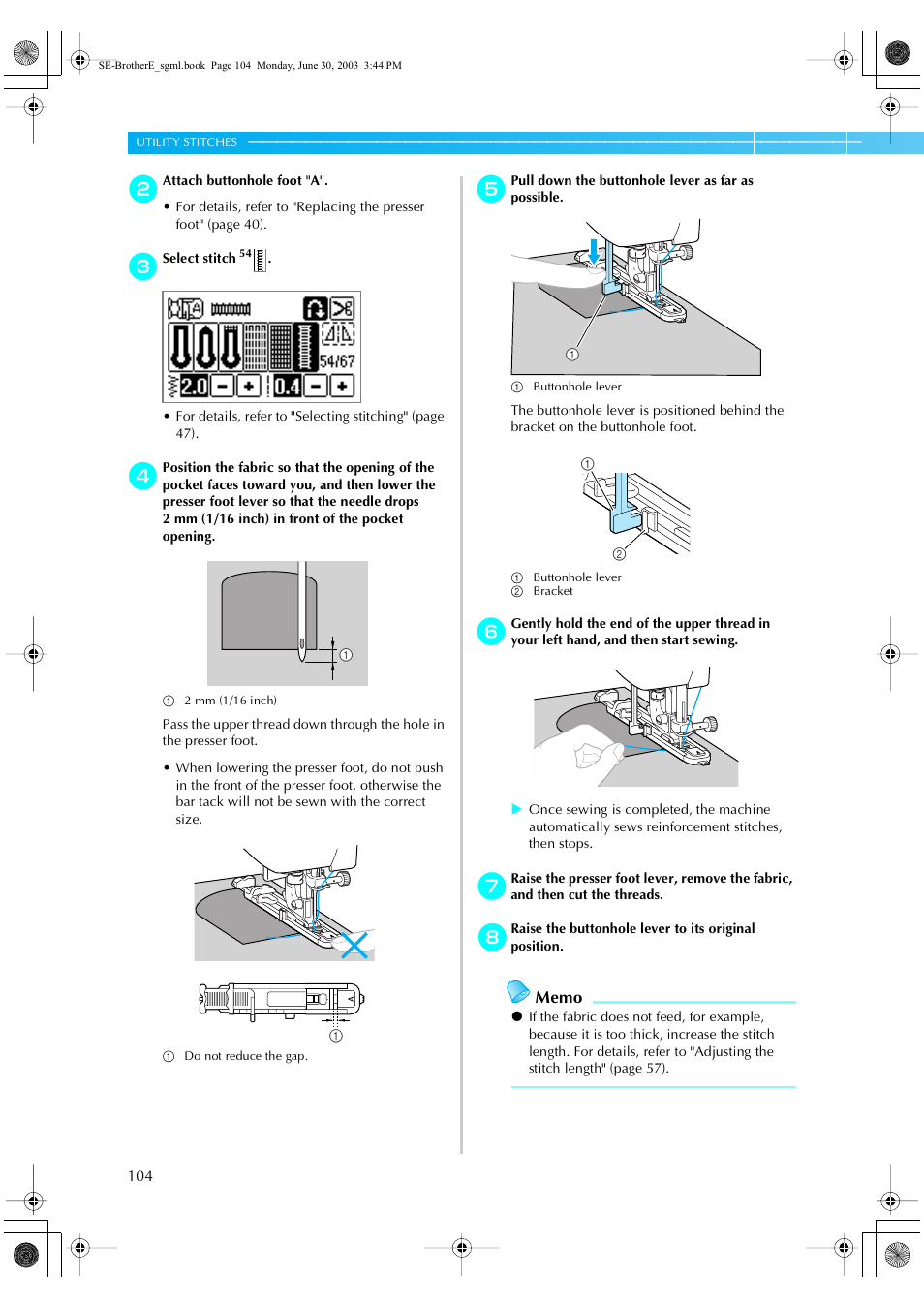 Brother HE 120 User Manual | Page 110 / 183