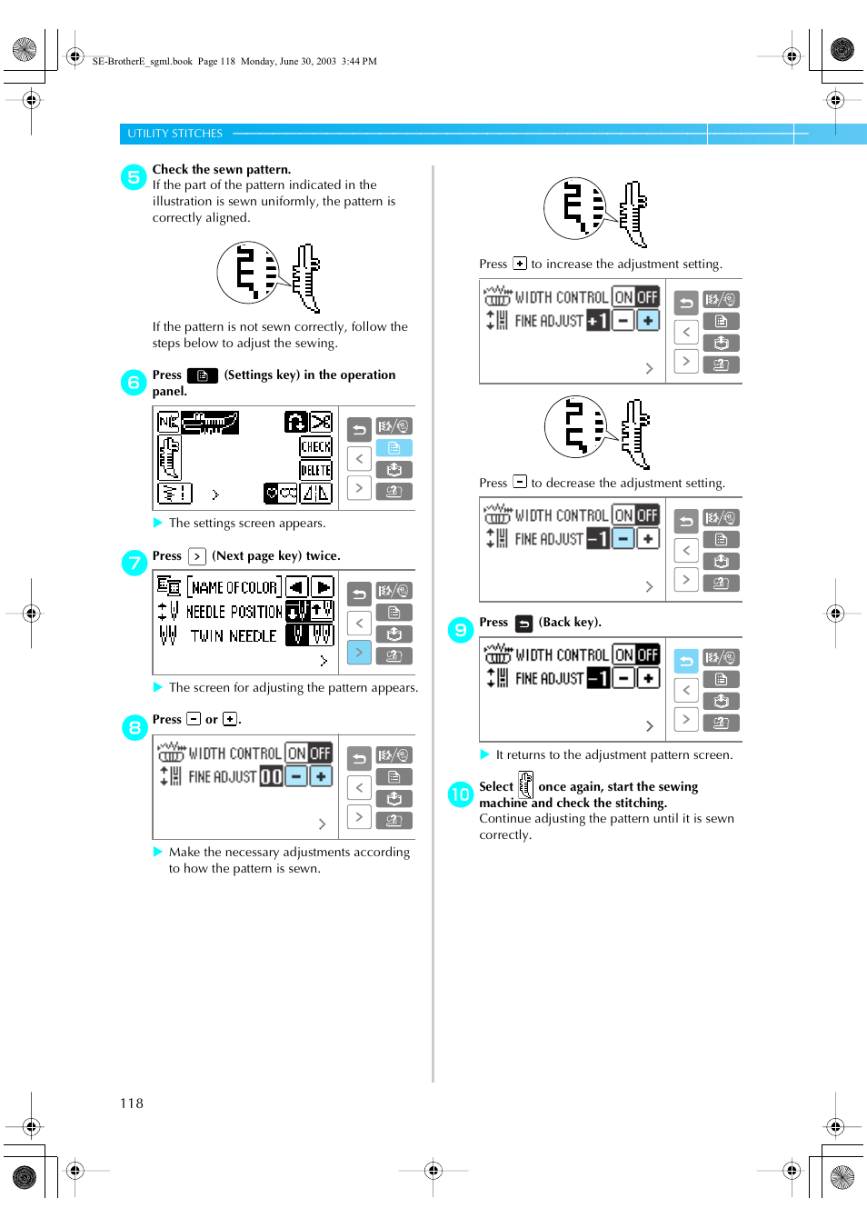 Brother HE 120 User Manual | Page 124 / 183