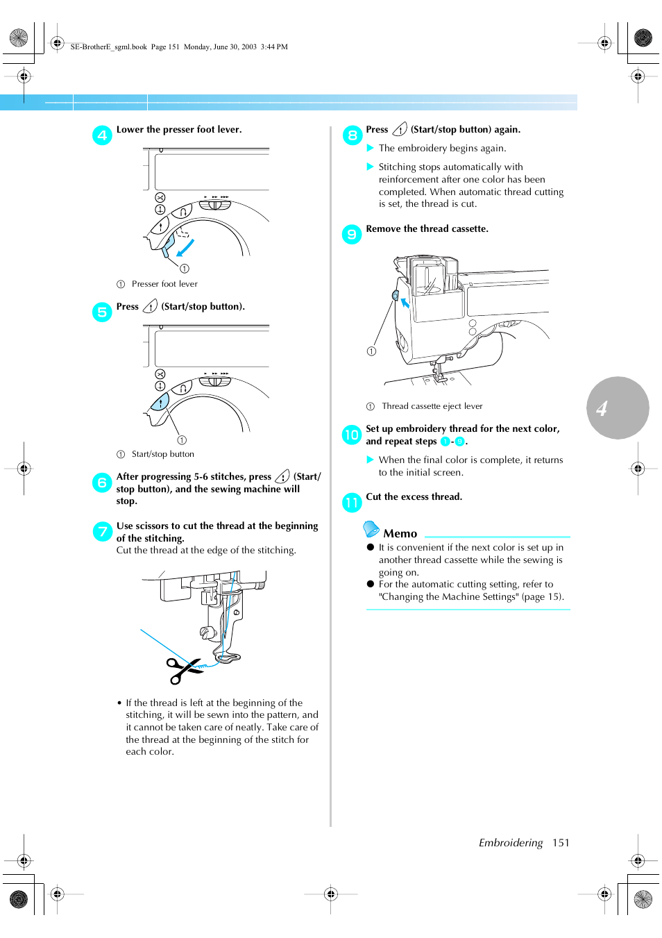 Brother HE 120 User Manual | Page 157 / 183