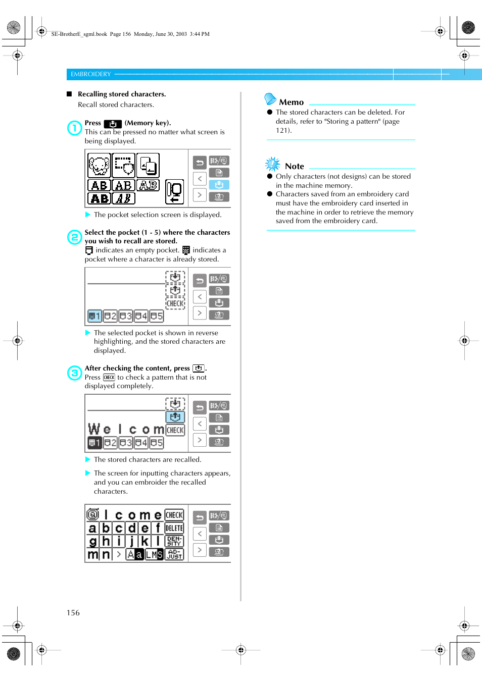 Brother HE 120 User Manual | Page 162 / 183