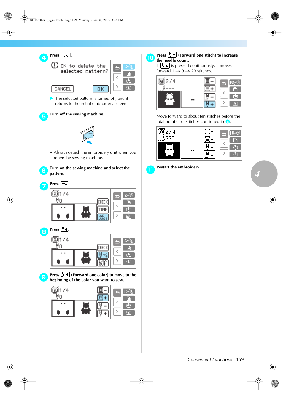 Brother HE 120 User Manual | Page 165 / 183