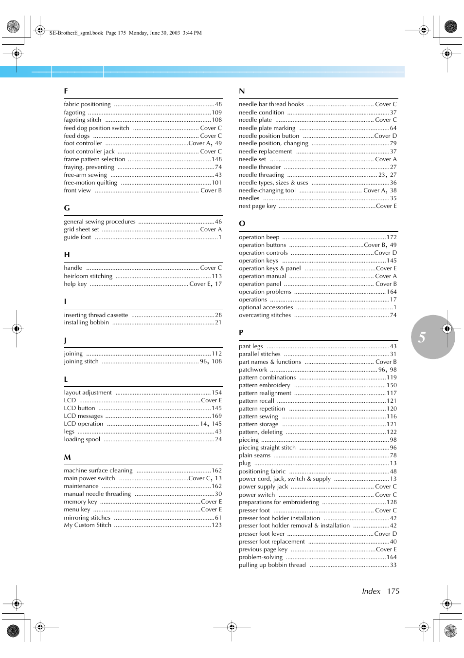 Brother HE 120 User Manual | Page 181 / 183