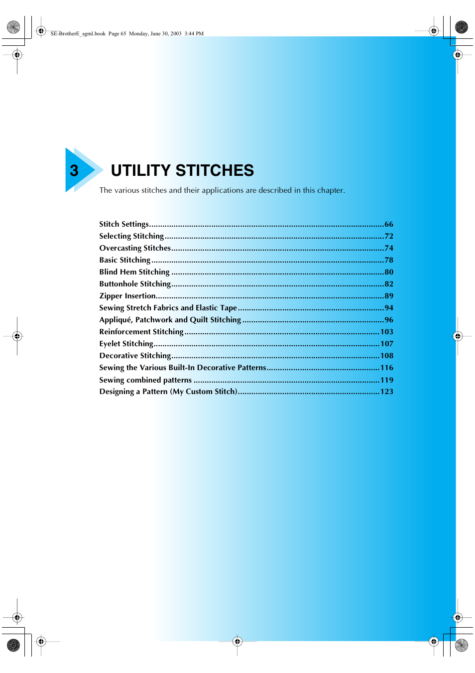 3utility stitches | Brother HE 120 User Manual | Page 71 / 183