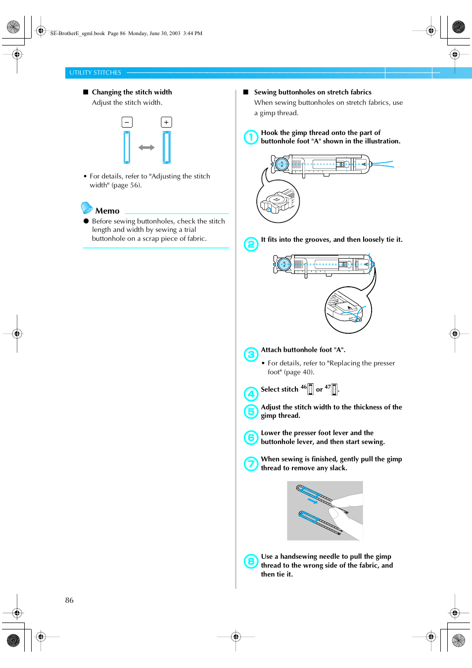 Brother HE 120 User Manual | Page 92 / 183