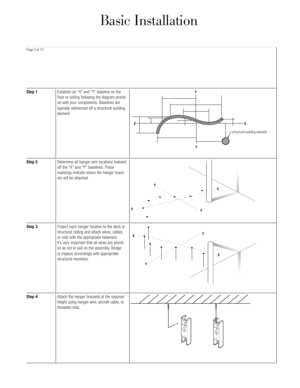 Basic installation | USG C2 Paired Compasso Channels User Manual | Page 3 / 12