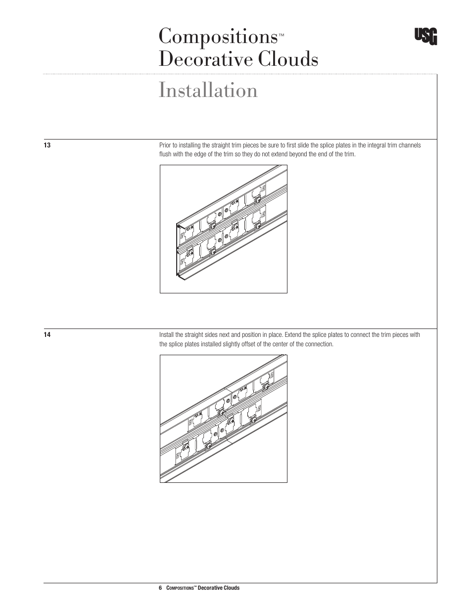 Compositions, Decorative clouds installation | USG Compositions Decorative Clouds User Manual | Page 7 / 8