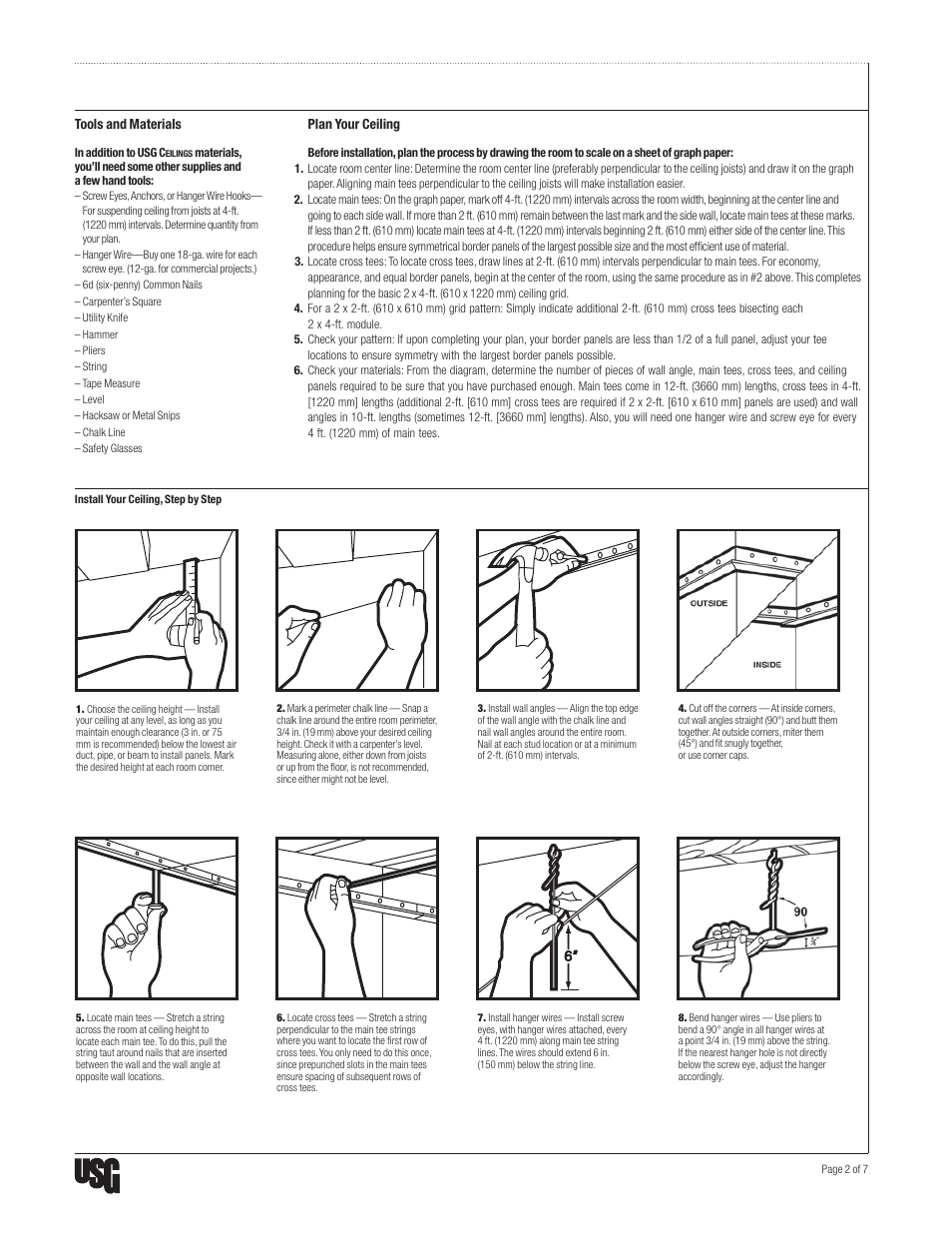 USG DONN Ceiling User Manual | Page 2 / 8