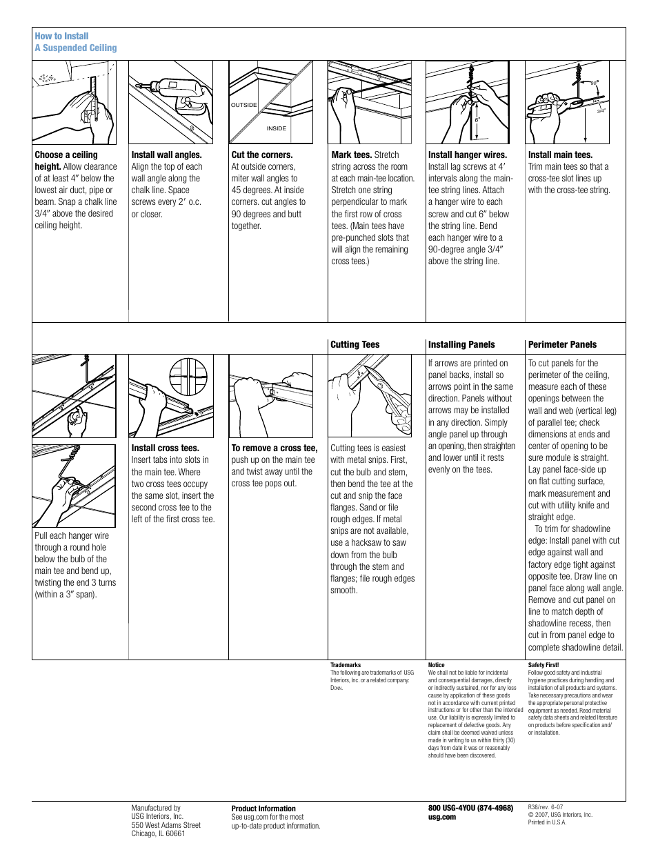 USG DONN Suspended Ceiling User Manual | Page 2 / 4