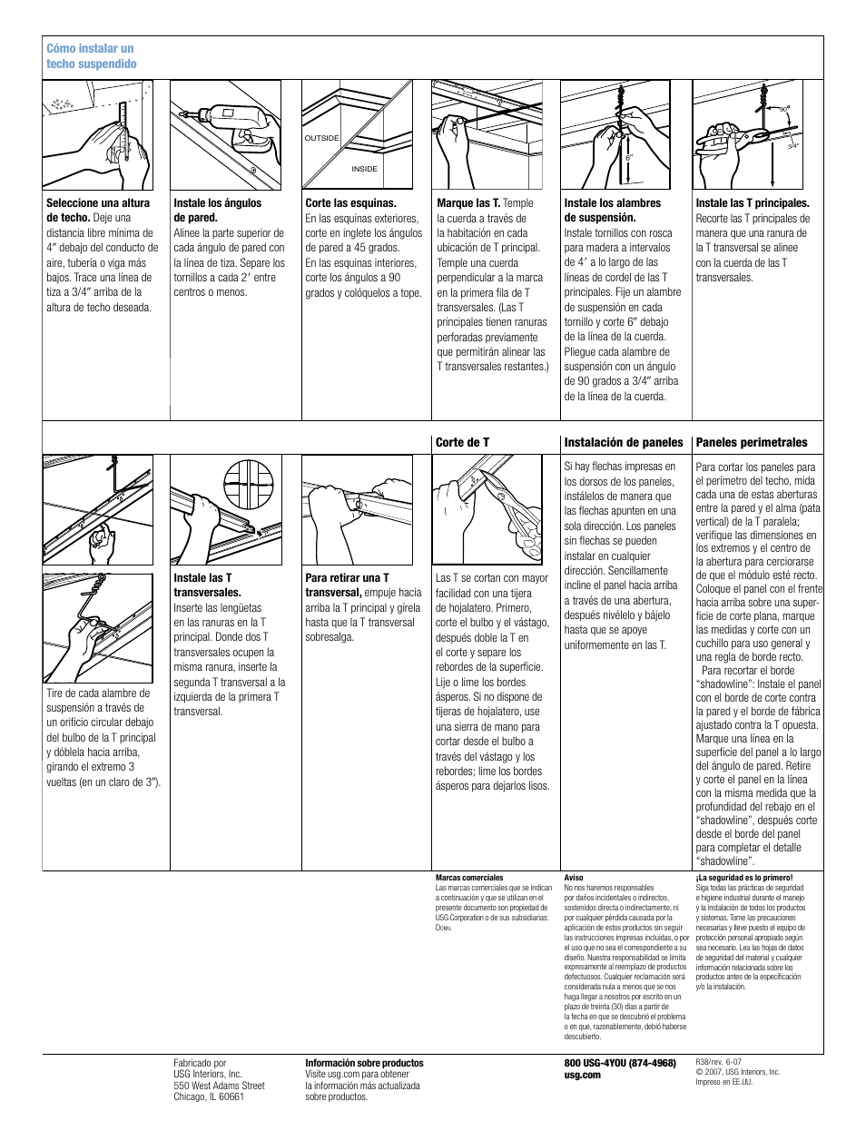 USG DONN Suspended Ceiling User Manual | Page 4 / 4