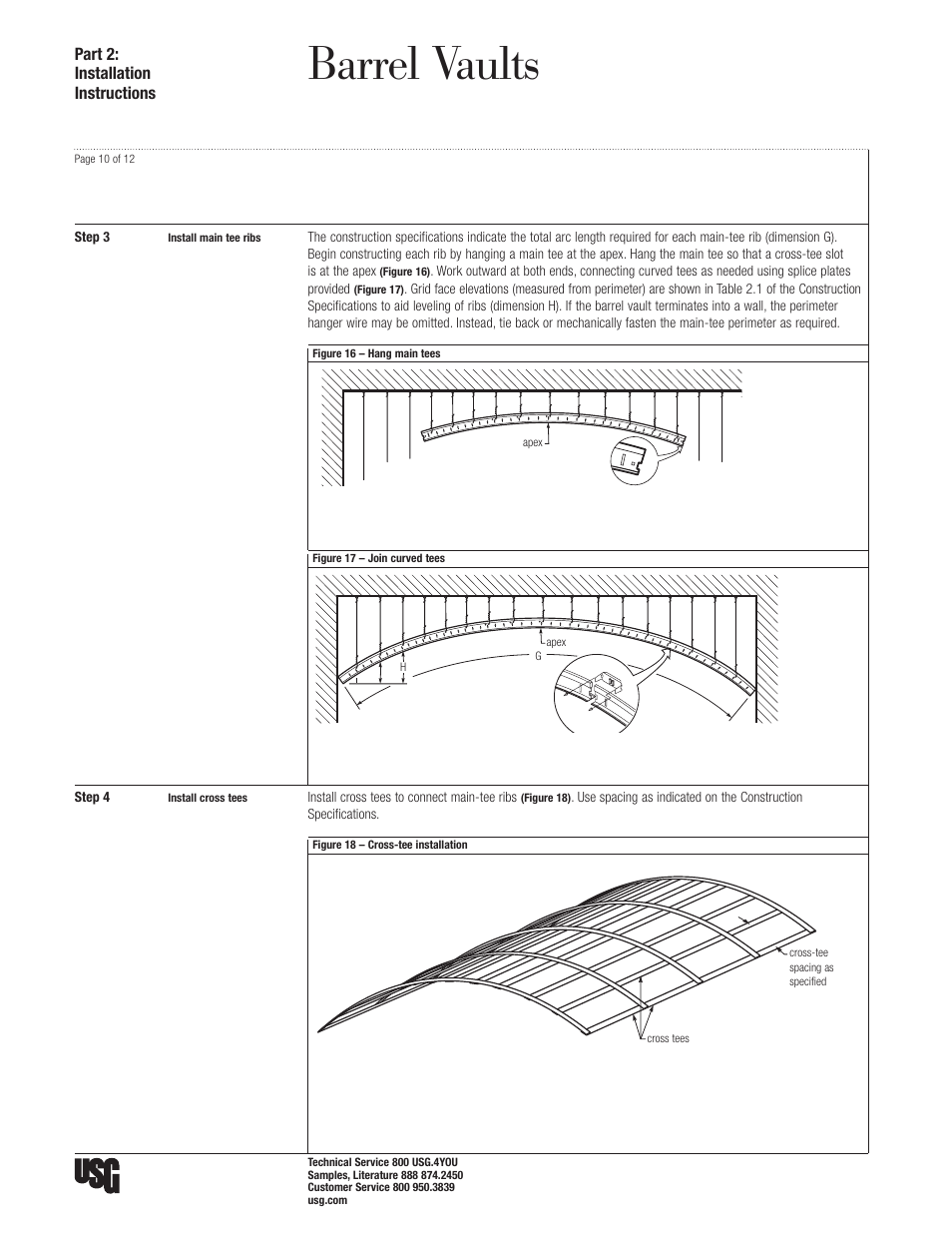 Barrel vaults | USG Domed Ceilings and Barrel Vaults User Manual | Page 10 / 12