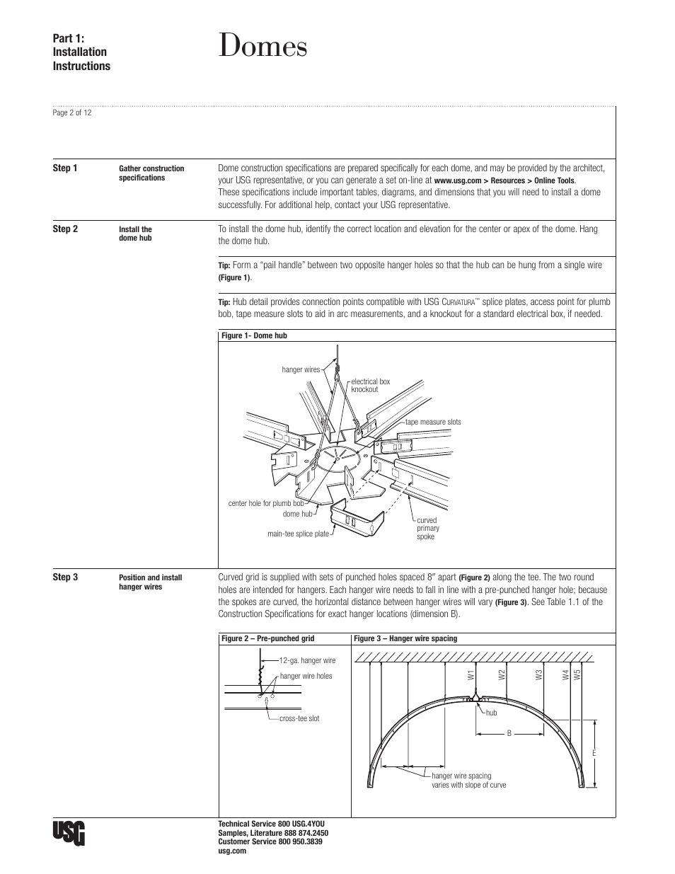 Domes, Part 1: installation instructions | USG Domed Ceilings and Barrel Vaults User Manual | Page 2 / 12