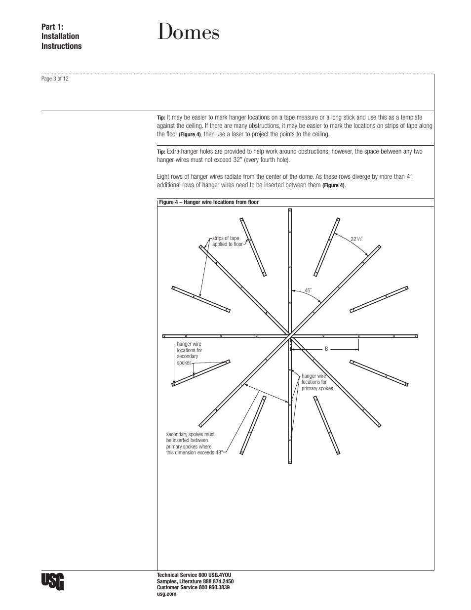 Domes, Part 1: installation instructions | USG Domed Ceilings and Barrel Vaults User Manual | Page 3 / 12