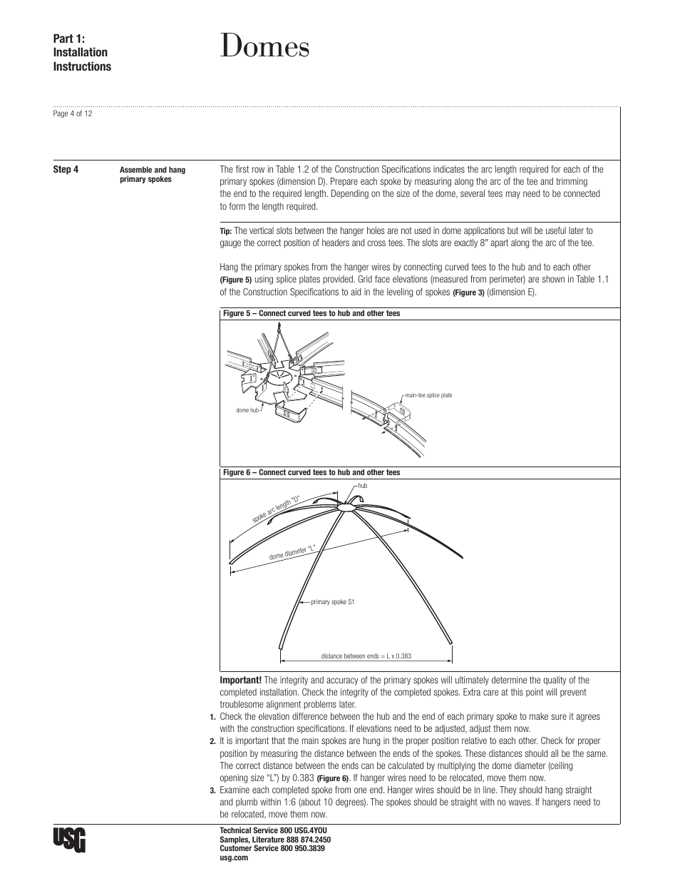 Domes, Part 1: installation instructions | USG Domed Ceilings and Barrel Vaults User Manual | Page 4 / 12