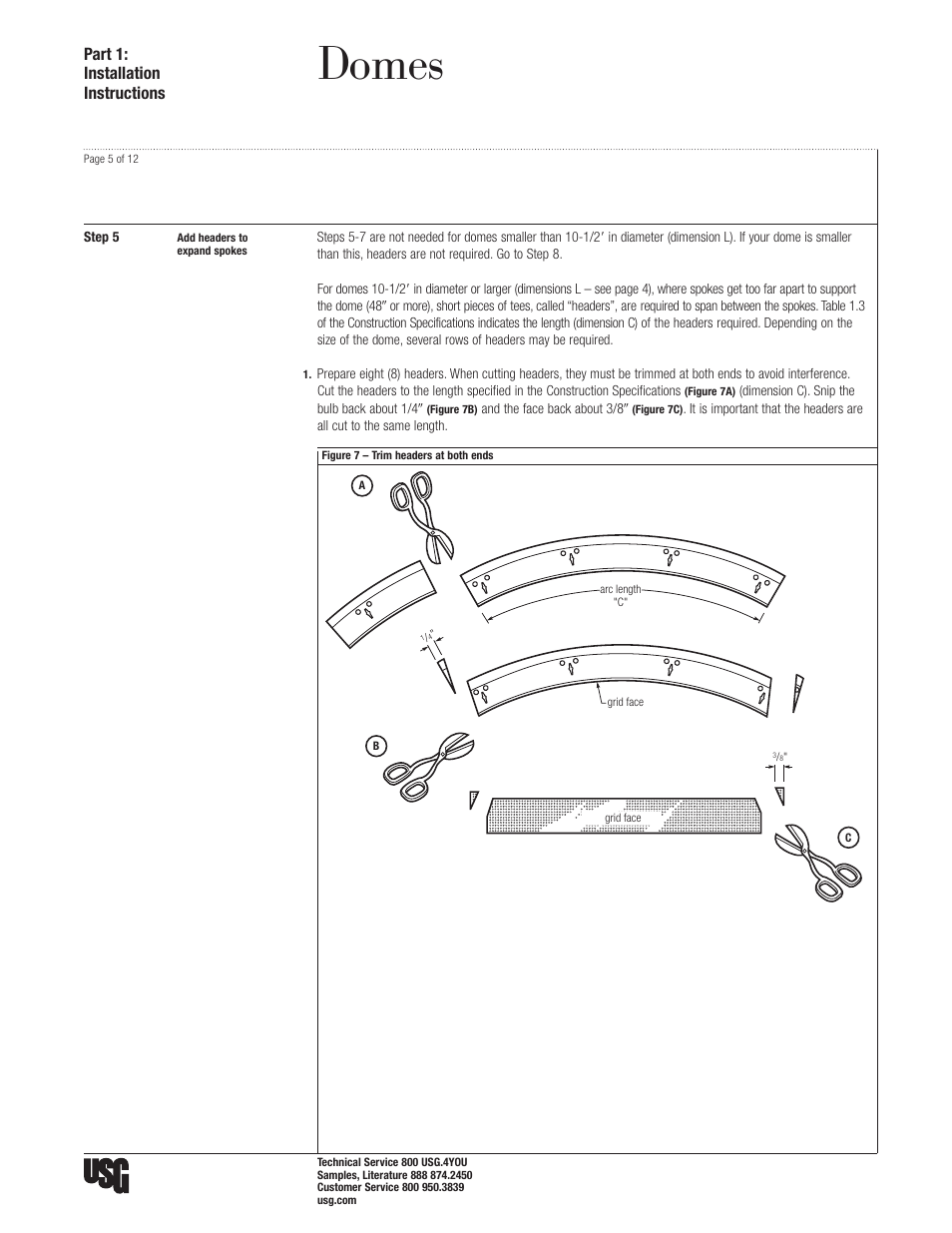 Domes, Part 1: installation instructions | USG Domed Ceilings and Barrel Vaults User Manual | Page 5 / 12