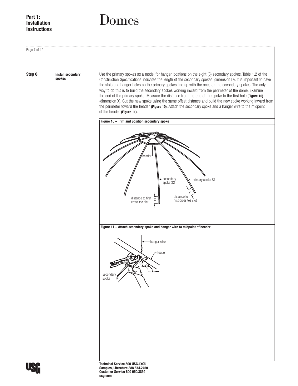 Domes, Part 1: installation instructions | USG Domed Ceilings and Barrel Vaults User Manual | Page 7 / 12