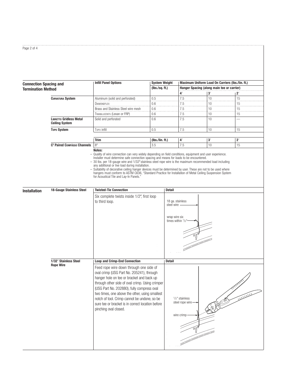 USG Exposed Hanger Solutions User Manual | Page 2 / 4