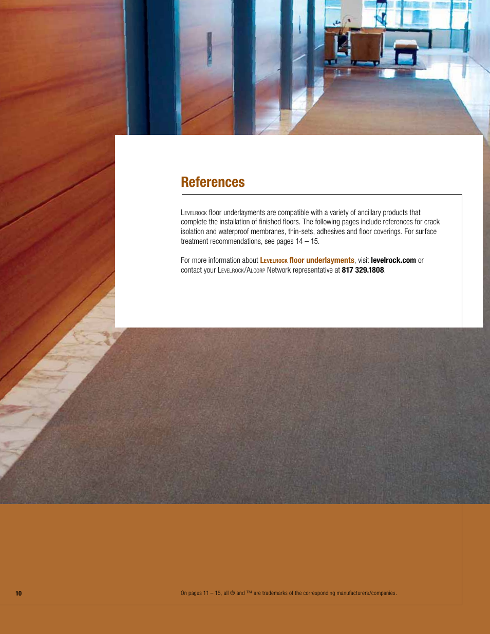 References | USG Levelrock Floor Underlayment Finished Floor User Manual | Page 10 / 16