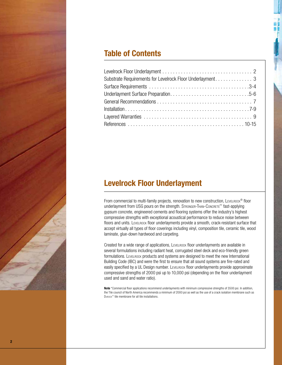 USG Levelrock Floor Underlayment Finished Floor User Manual | Page 2 / 16